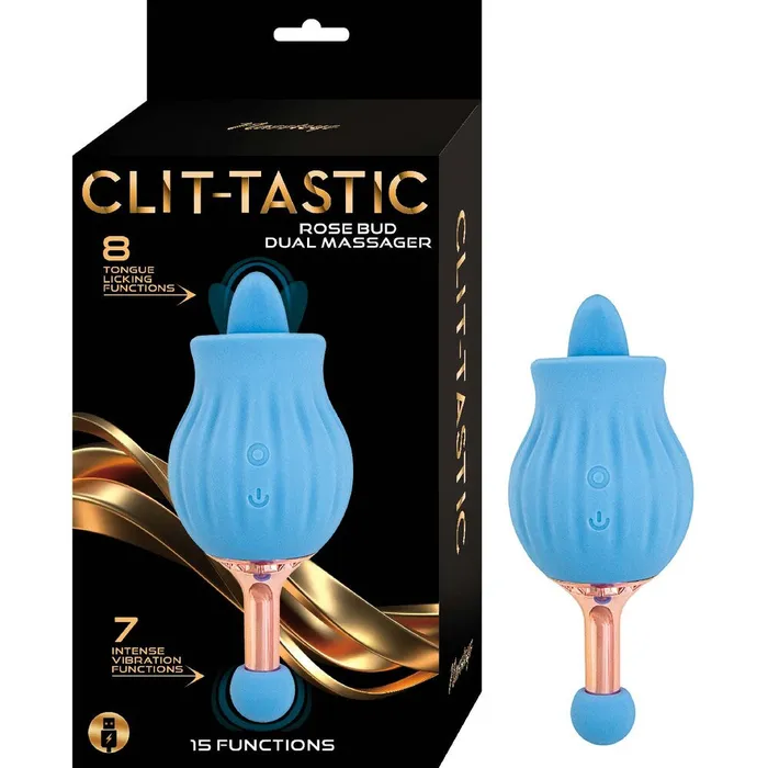 Nasswalk Toys Female Sex Toys ClitTastic Rose Bud Dual Massager Rechargeable Nasswalk Toys Female Sex Toys ClitTastic Rose Bud Dual Massager Rechargeable