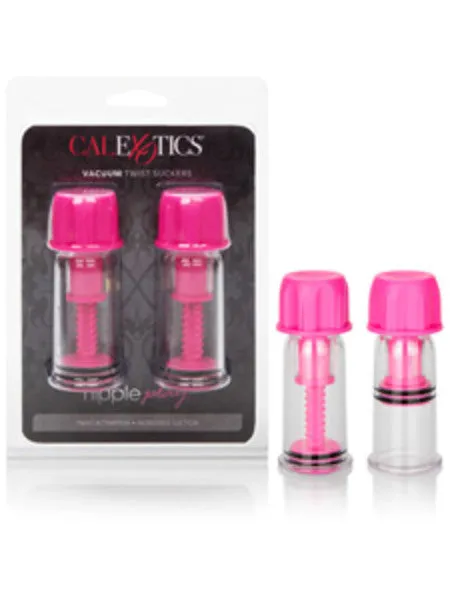 Nipple Play Vacuum Twist Suckers Pink CalExotics Vibrators