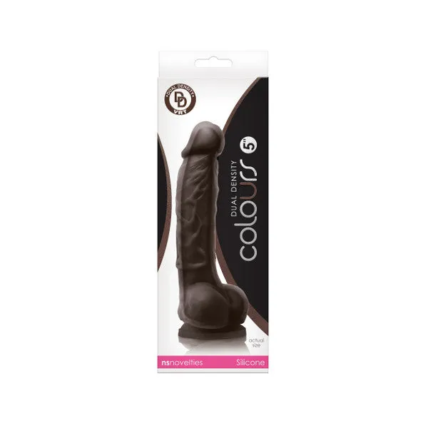 NS Novelties Dildos Colours Dual Density 5 in Dildo Dark Brown NS Novelties Dildos Colours Dual Density 5 in Dildo Dark Brown