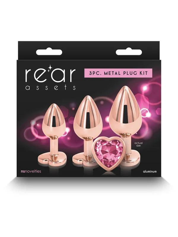 NS Novelties Rear Assets Trainer Kit Rose Gold Pink Heart Anal NS Novelties Rear Assets Trainer Kit Rose Gold Pink Heart Anal