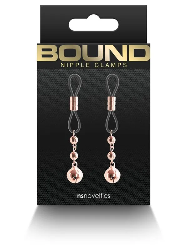 NS Novelties Vibrators Bound Nipple Clamps D1 Rose Gold NS Novelties Vibrators Bound Nipple Clamps D1 Rose Gold