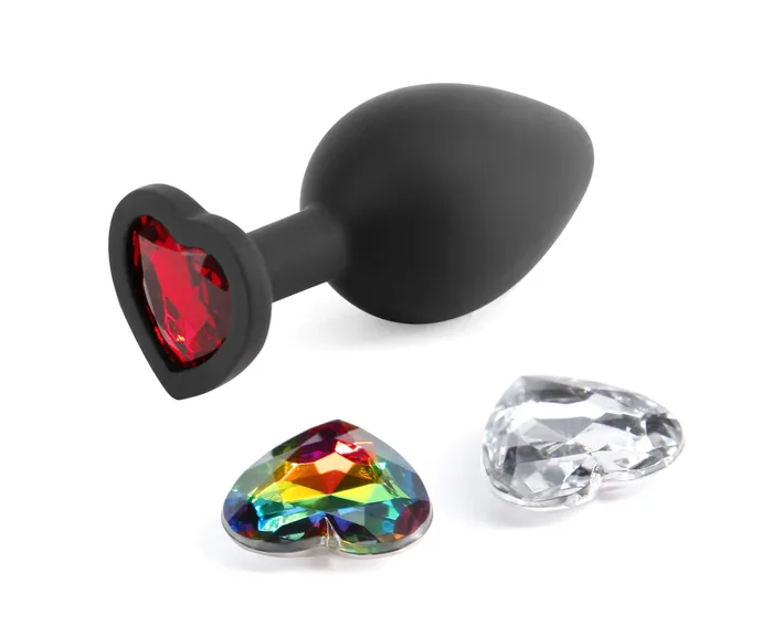 nsnovelties Glams Xchange Heart Medium Black Anal