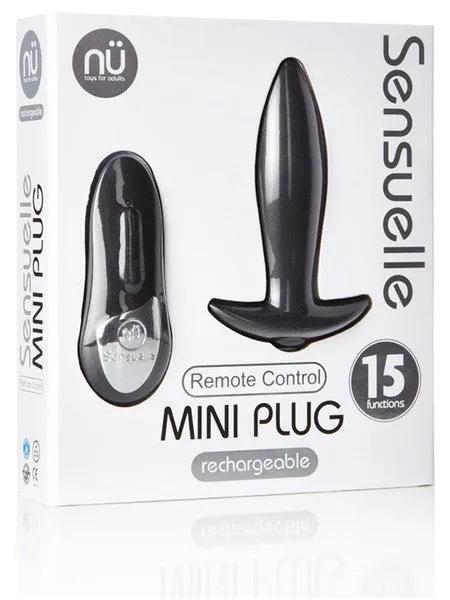 NU Sensuelle Remote Control Mini Plug Black Novel Creations Anal NU Sensuelle Remote Control Mini Plug Black Novel Creations Anal
