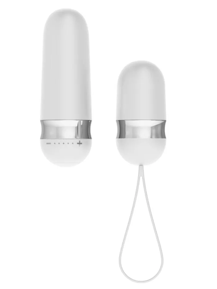 Ovo Female Sex Toys OVO R4 Rechargeable Remote WhiteChrome