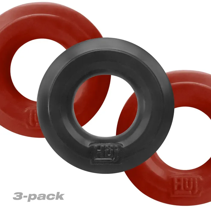 Oxballs Male Sex Toys Huj3 CRing 3Pack Cherry Ice