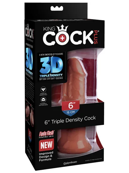 Pipedream Products Dildos King Cock Plus 6 in Triple Density Cock Brown Pipedream Products Dildos King Cock Plus 6 in Triple Density Cock Brown