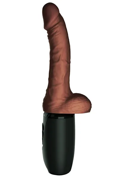 Pipedream Products Dildos King Cock Plus 75 in Thrusting Cock with Balls Brown Pipedream Products Dildos King Cock Plus 75 in Thrusting Cock with Balls Brown