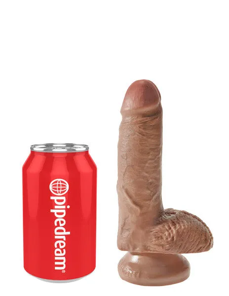 Pipedream Products Female Sex Toys King Cock 7 in Cock with Balls Tan