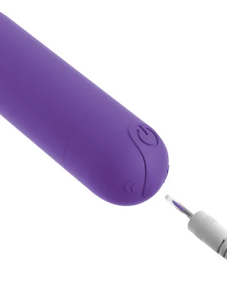 Pipedream Products Female Sex Toys OMG Bullets Play Rechargeable Vibrating Bullet Purple