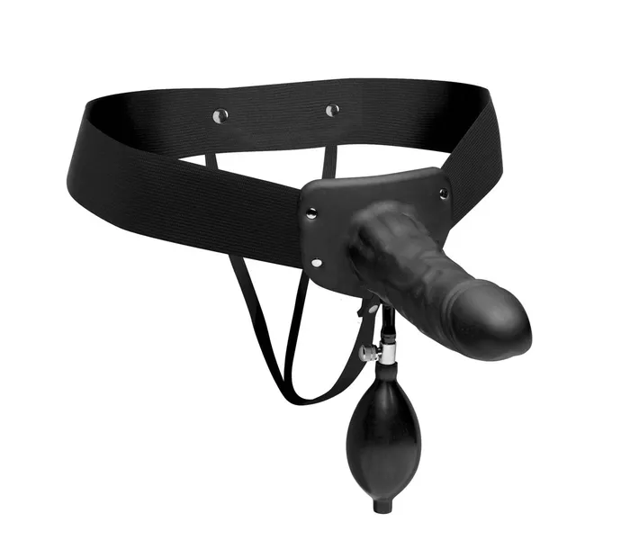 Pumper Inflatable Hollow Strap On XR Brands Master Series Female Sex Toys