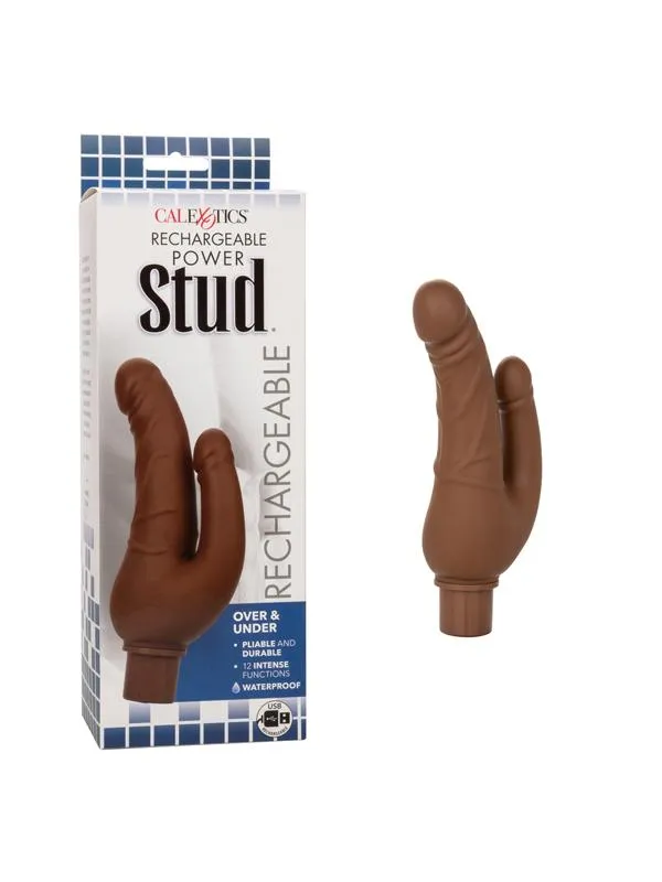 Rechargeable Power Stud Over and Under Brown CalExotics Male Sex Toys