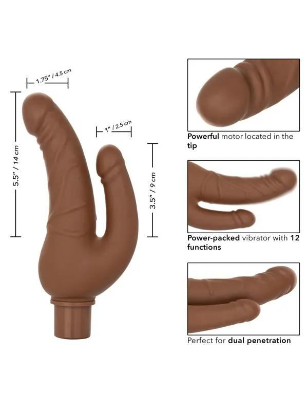 Rechargeable Power Stud Over and Under Brown CalExotics Male Sex Toys Rechargeable Power Stud Over and Under Brown CalExotics Male Sex Toys