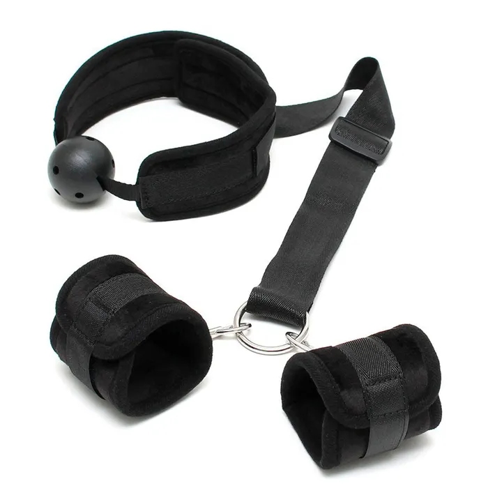Rimba Couples Breathable Mouth Gag With Cuffs