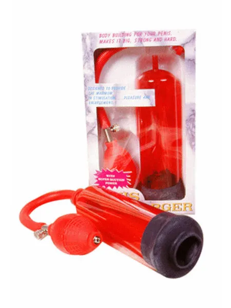 Seven Creations Vibrators Penis Enlarger Pneumatic Massager Red
