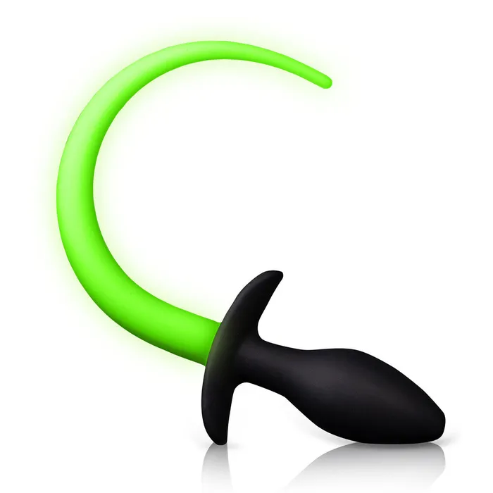 Shots Toys Anal Glow In The Dark Puppy Tail Butt Plug
