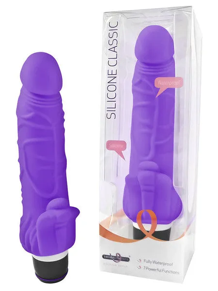Silicone Classic Clit Stimulator 035 Seven Function Purple Seven Creations Vibrators Silicone Classic Clit Stimulator 035 Seven Function Purple Seven Creations Vibrators