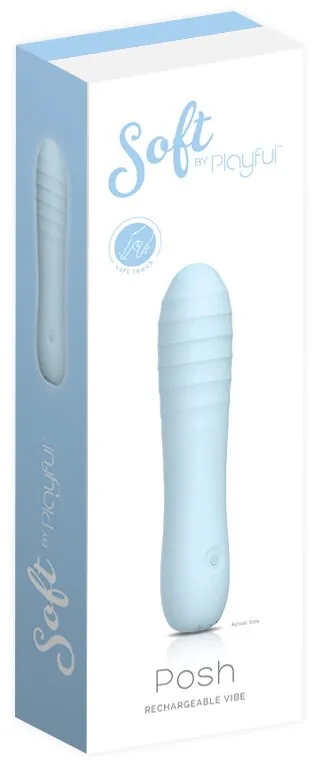 Soft by Playful Posh Rechargeable Vibrator Blue Playful Vibrators Soft by Playful Posh Rechargeable Vibrator Blue Playful Vibrators