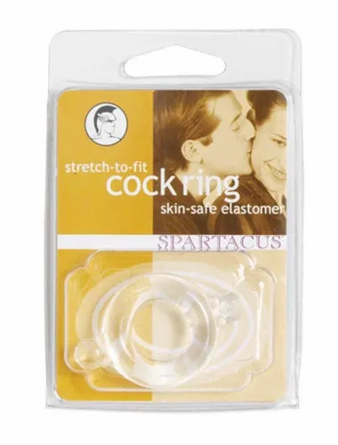 Spartacus Elastomer CRing Clear Male Sex Toys