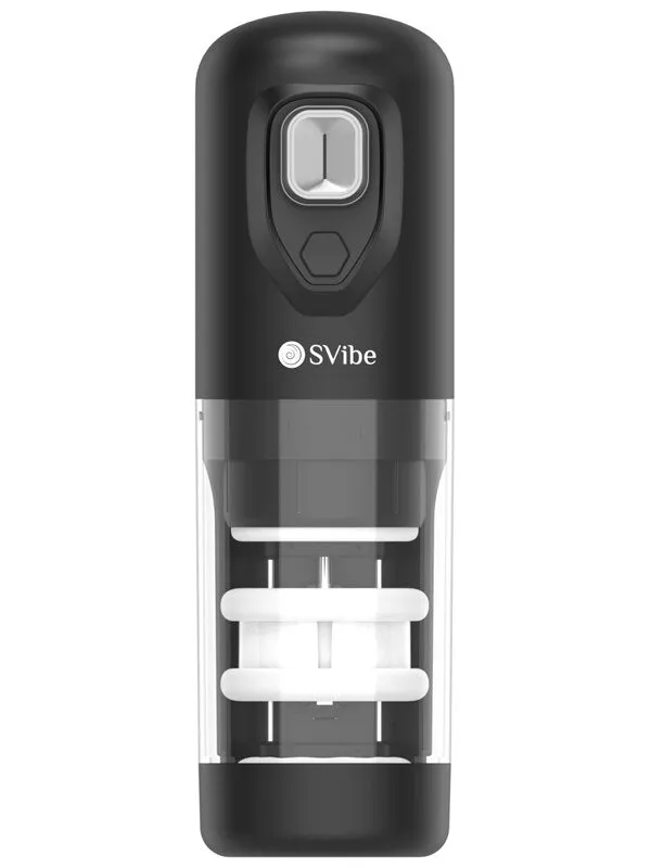SVibe Male Sex Toys Svibe Ikon Spark Masturbator Transparent Black