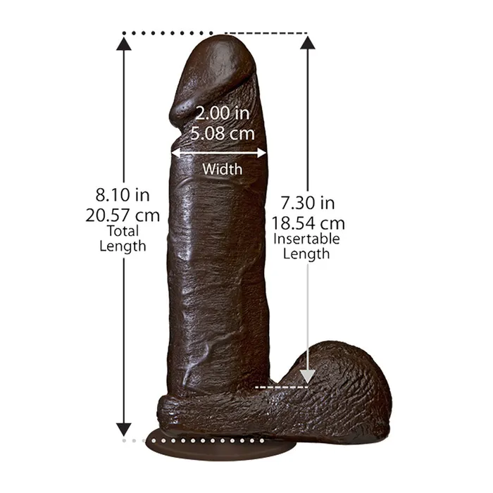 The Realistic Cock 8 Inch Dildo Black Doc Johnson Dildos The Realistic Cock 8 Inch Dildo Black Doc Johnson Dildos