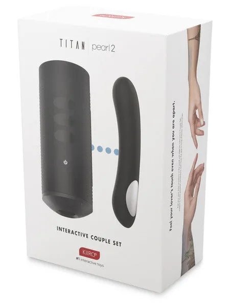 Titan and Pearl2 Couple Set Black Kiiroo Anal