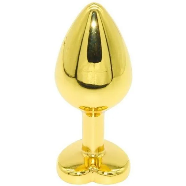 ToyWithMe Toy With Me Gold Heart Jewel Metal Anal Plug Small Male Sex Toys