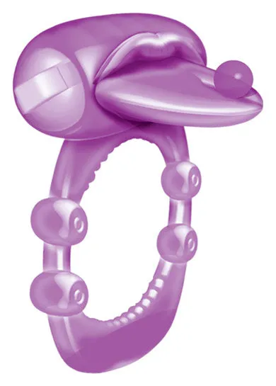 Vibrators Hott Products Xtreme Vibes Pierced Tongue Purple