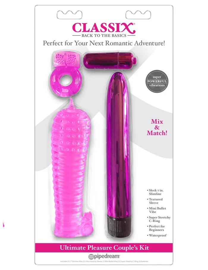 Vibrators Pipedream Classix Ultimate Pleasure Couples Kit Pink
