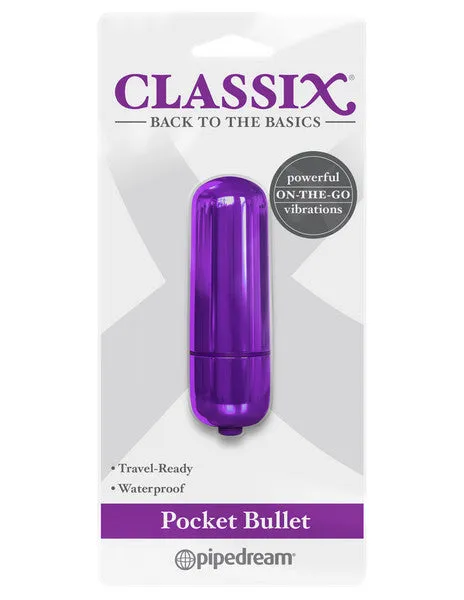 Vibrators Pipedream Products Classix Pocket Bullet Purple