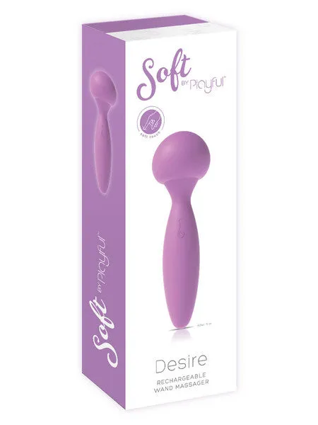 Vibrators Playful Soft by Playful Desire Wand Massager Purple Vibrators Playful Soft by Playful Desire Wand Massager Purple