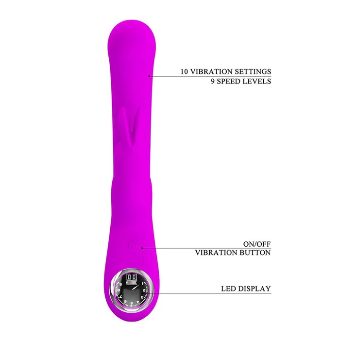 Vibrators Pretty Love Pretty Love Lamar LED Rechargeable Rabbit Vibrators Pretty Love Pretty Love Lamar LED Rechargeable Rabbit