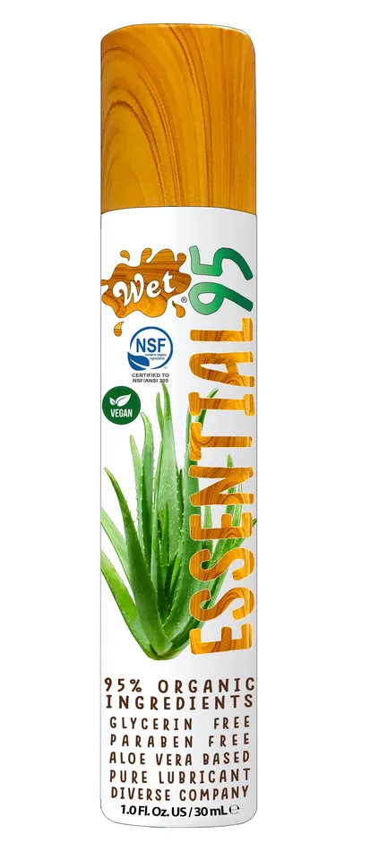 Wet Lubricants Wet Essential95 Certified 95 Organic Aloe Based Lubricant 1 Fl Oz