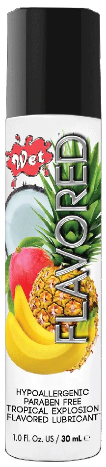 Wet Vibrators Wet Flavored Tropical Explosion 1 Fl Oz