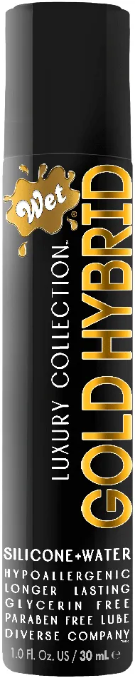 Wet Wet Gold Hybrid Water Silicone Blend 1 Fl Oz Anal