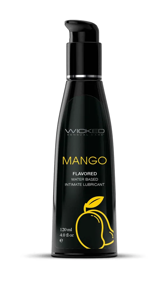 Wicked Sensual Care Lubricants Aqua Mango Flavored Water Based Intimate Lubricant 4 Fl Oz Wicked Sensual Care Lubricants Aqua Mango Flavored Water Based Intimate Lubricant 4 Fl Oz