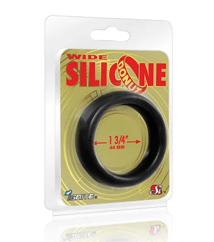 Wide Silicone Donut Black 175Inch Diameter SI Novelties Anal