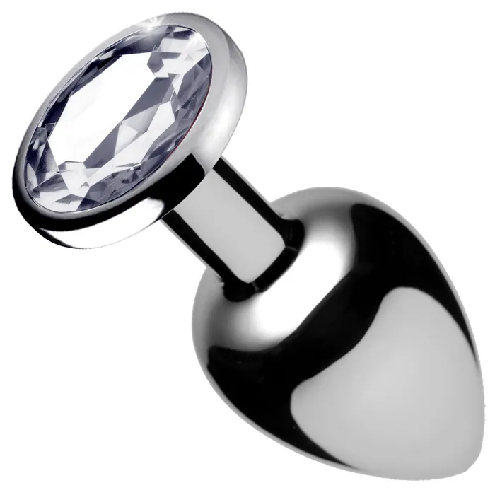 XR Brands Booty Sparks Male Sex Toys Clear Gem Anal Plug Small