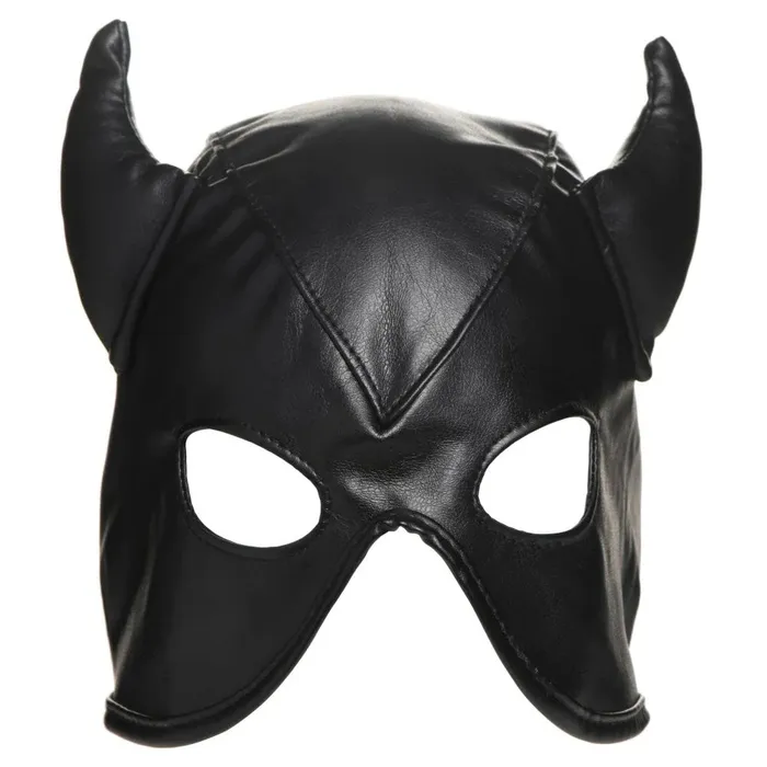 XR Brands Master Series Couples Dungeon Demon Bondage Hood With Horns Black XR Brands Master Series Couples Dungeon Demon Bondage Hood With Horns Black